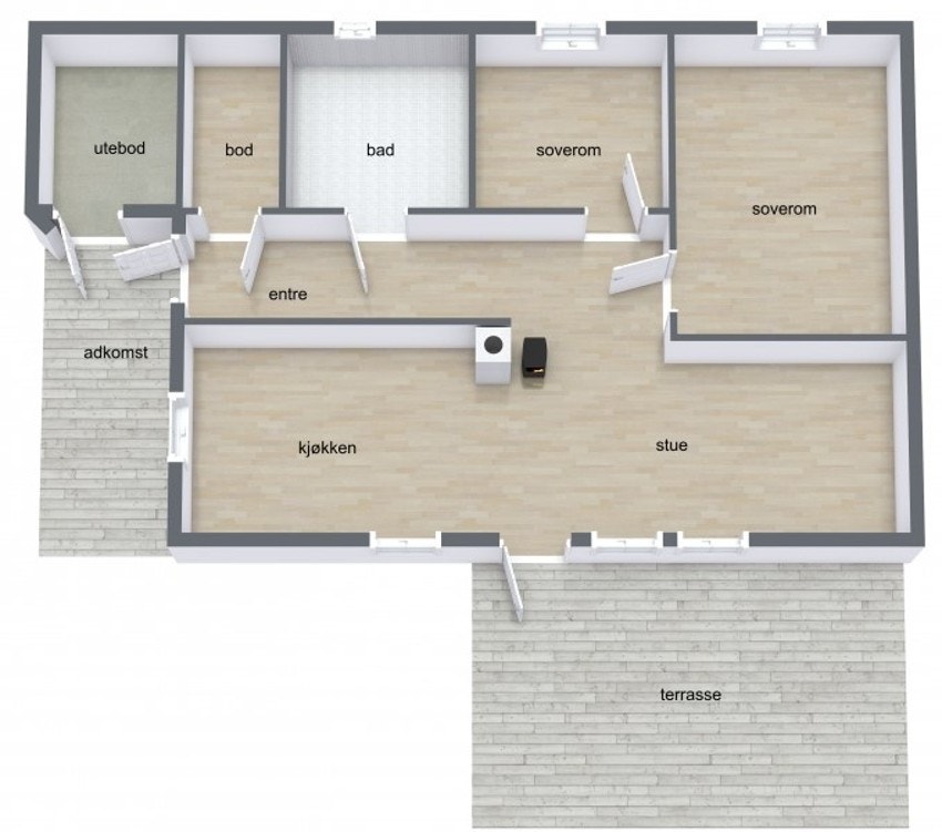 Plantegning leilighet 2 Galleribilde