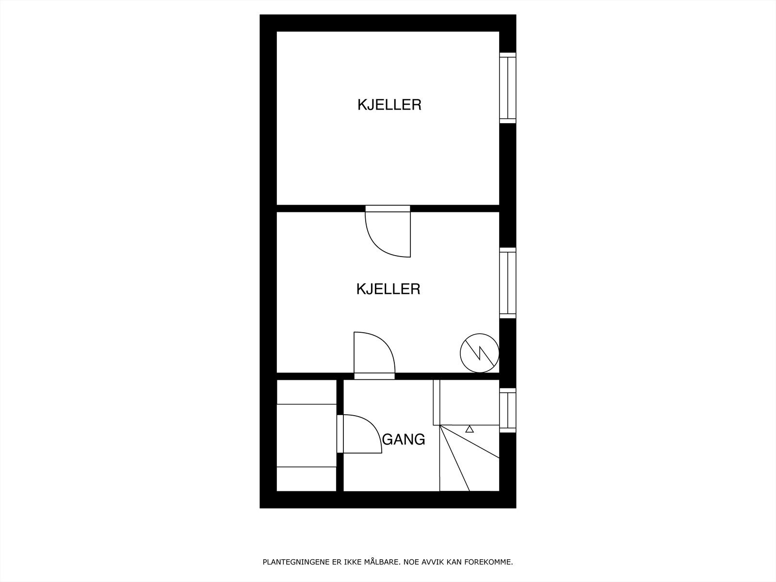 Plantegning kjeller. Galleribilde