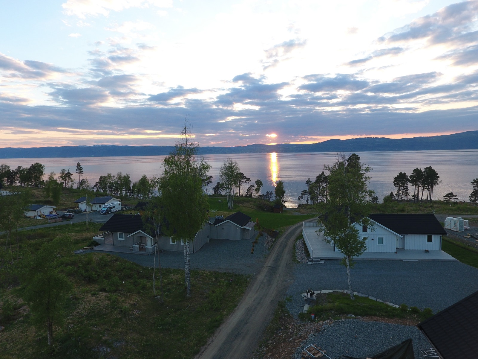 Dronebide over hyttefeltet Galleribilde