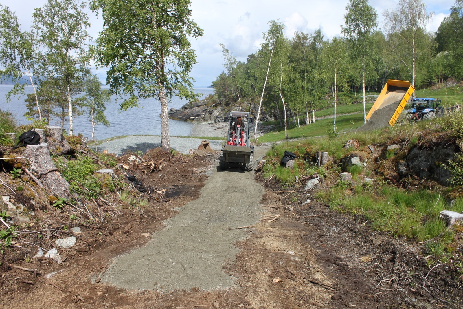 Opparbeidelse av turstien Frosta rundt Galleribilde