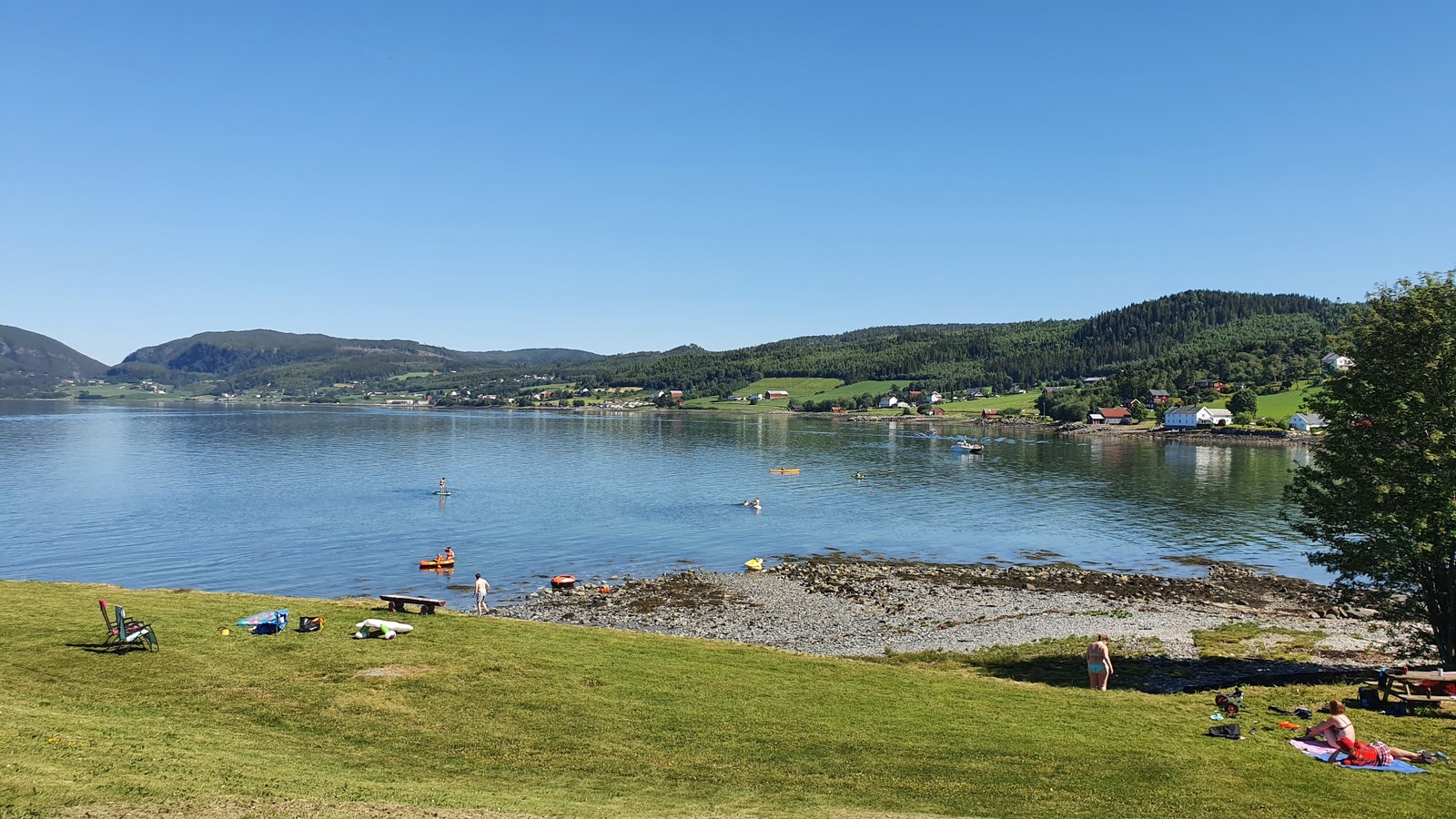 Bading i friområdet Galleribilde