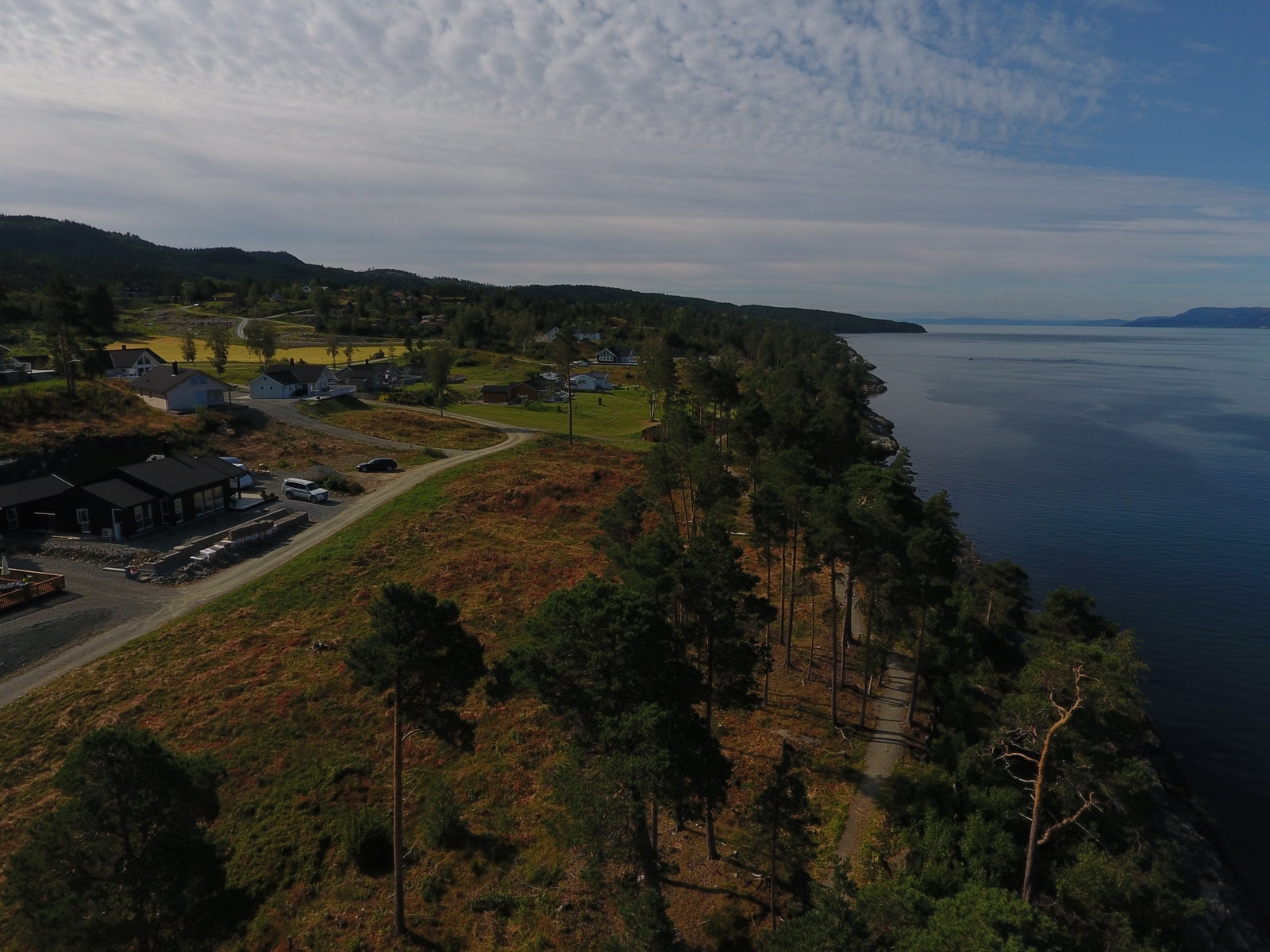 Dronebide over hyttefeltet Galleribilde
