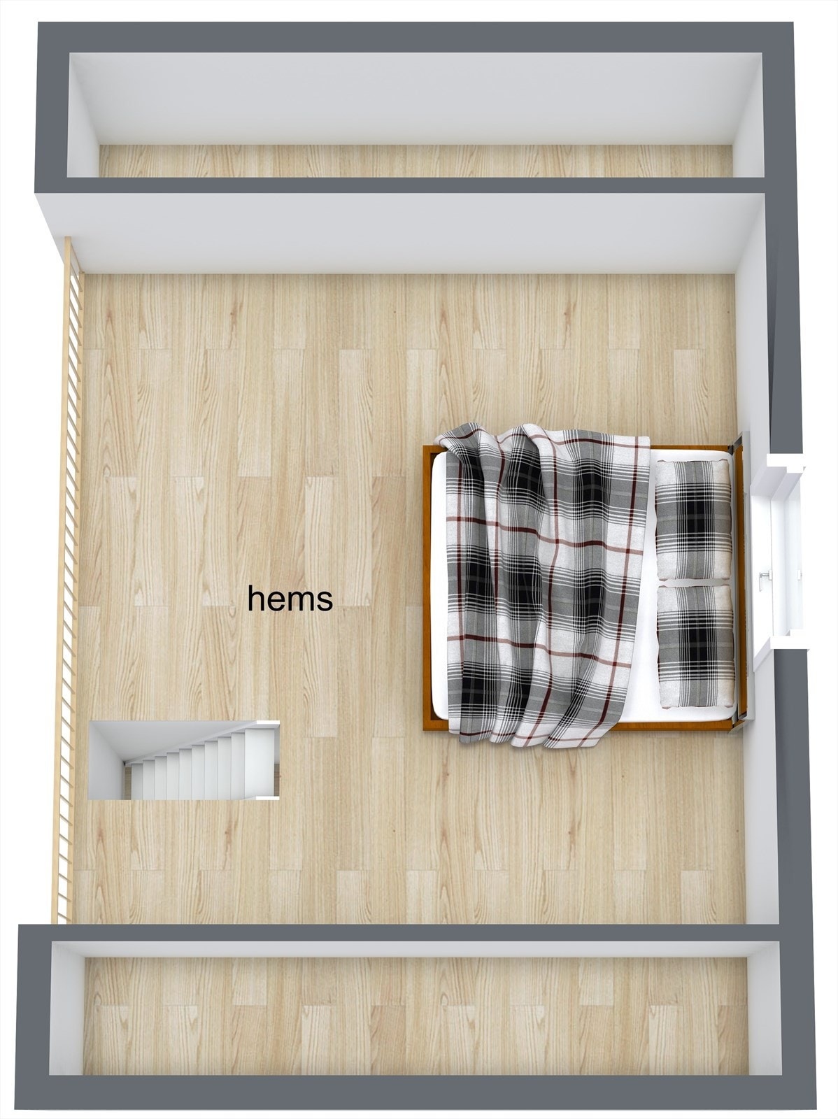 Plantegning hems 3D. Galleribilde