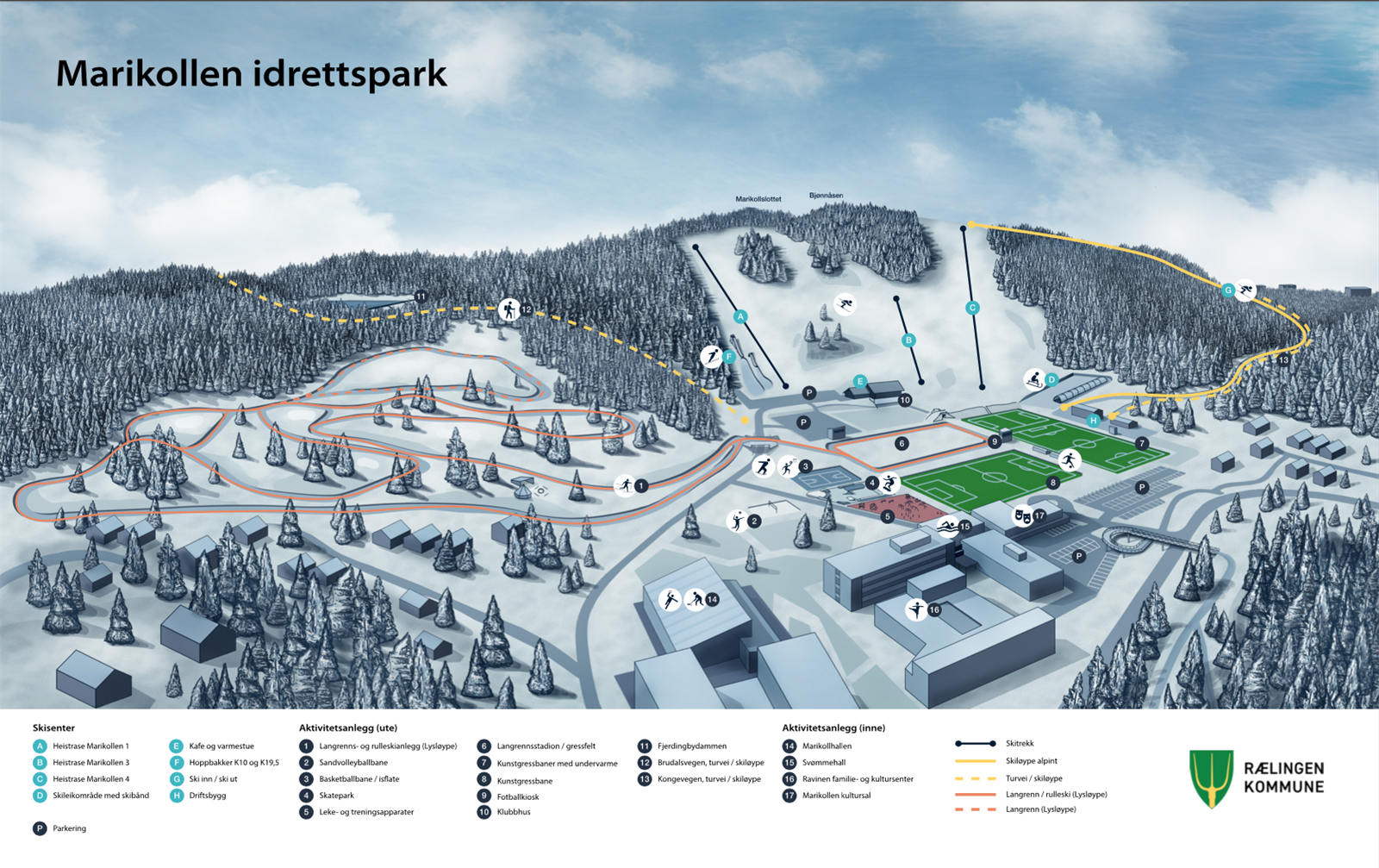 Rælingen kommune har nå i perioden 2018-2021 utviklet et nytt langrenns- og rulleskianlegg, med stadion sentralt plassert i idrettsparken. Det nye anlegget ha ca 3,7 km med løyper, hvorav 2,5 km er asfaltert for rulleski. Alle løyper har belysning. Galleribilde