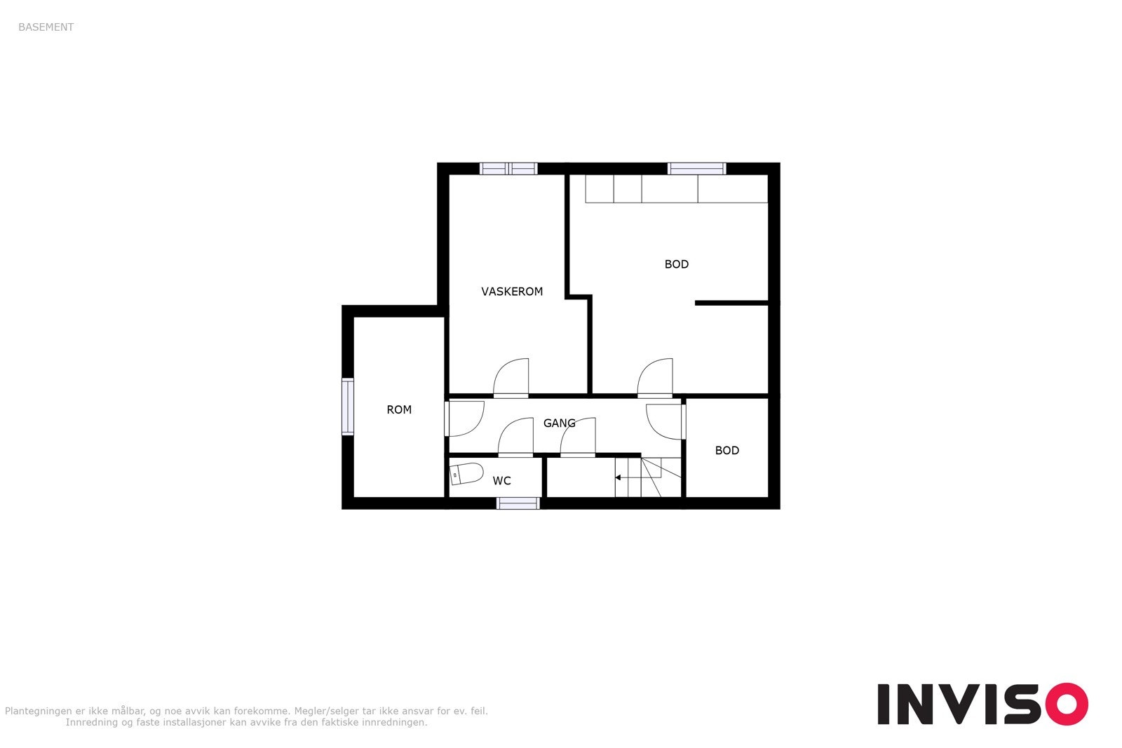 Plantegning kjeller. Galleribilde