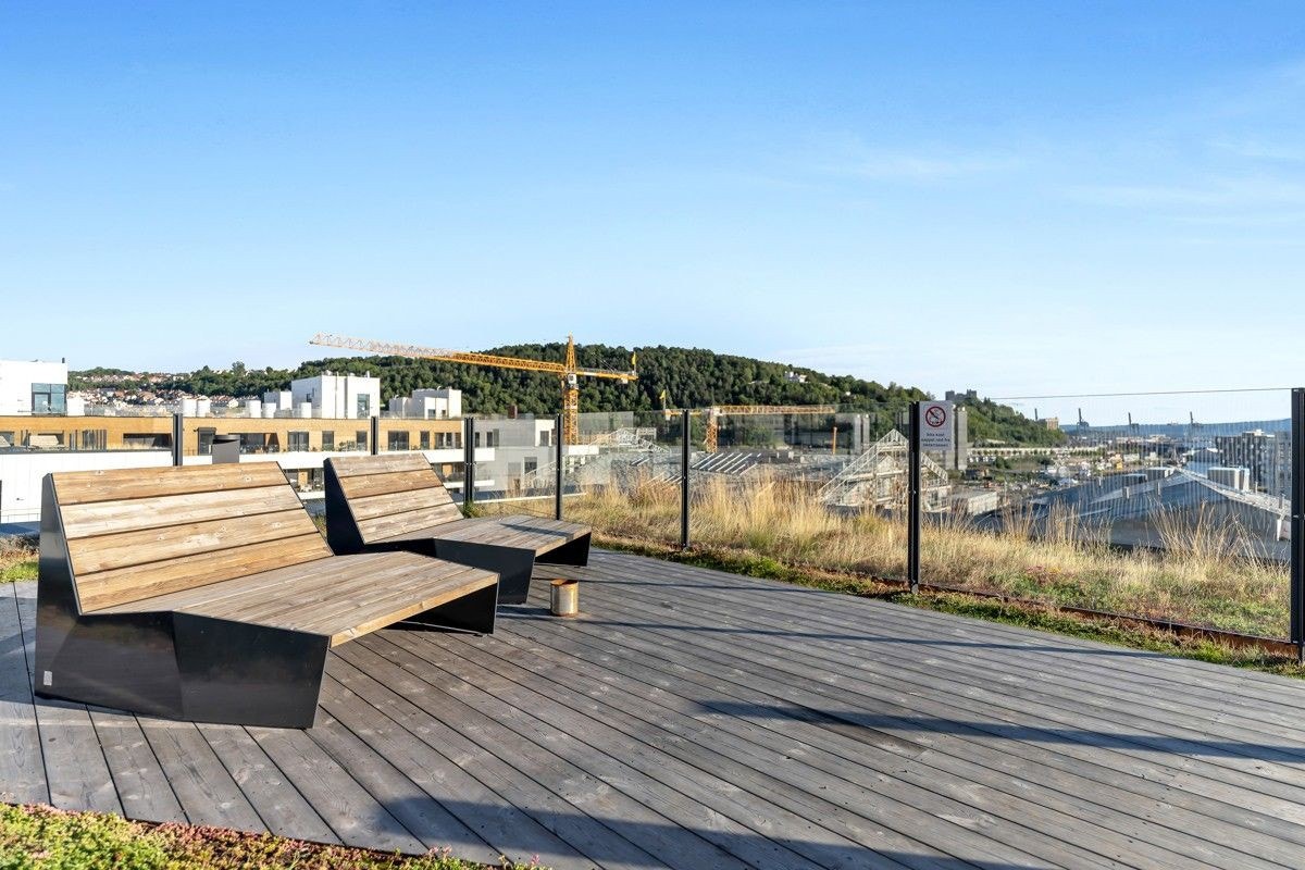 Sameiet kan også skilte med en fantastisk takterrasse, som kanskje er Oslos fineste! Galleribilde