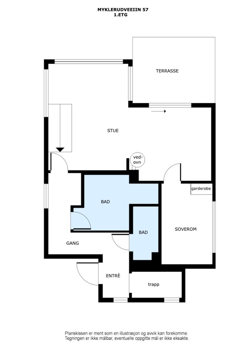 Plantegning 1. etasje Galleribilde