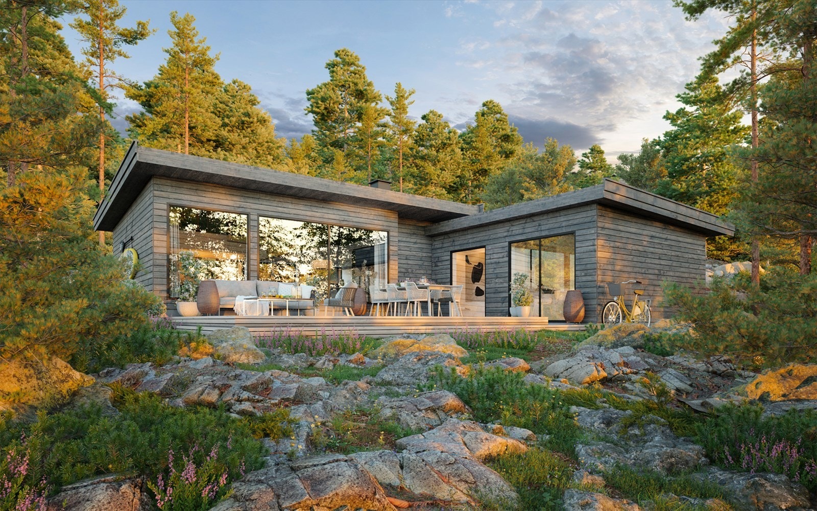 Egen hytte i bilfritt ferieparadis på Hvaler? Dette er en ytterst sjelden mulighet. (Illustrasjon - avvik kan forekomme) Galleribilde