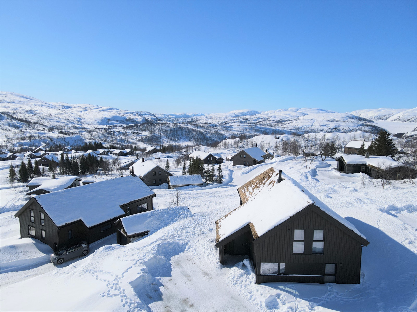 Hyttetypen Gunnarskvæv. Denne hytten er bygget for kunde. Den vi skal bygge på tomt 29 er lik denne Galleribilde