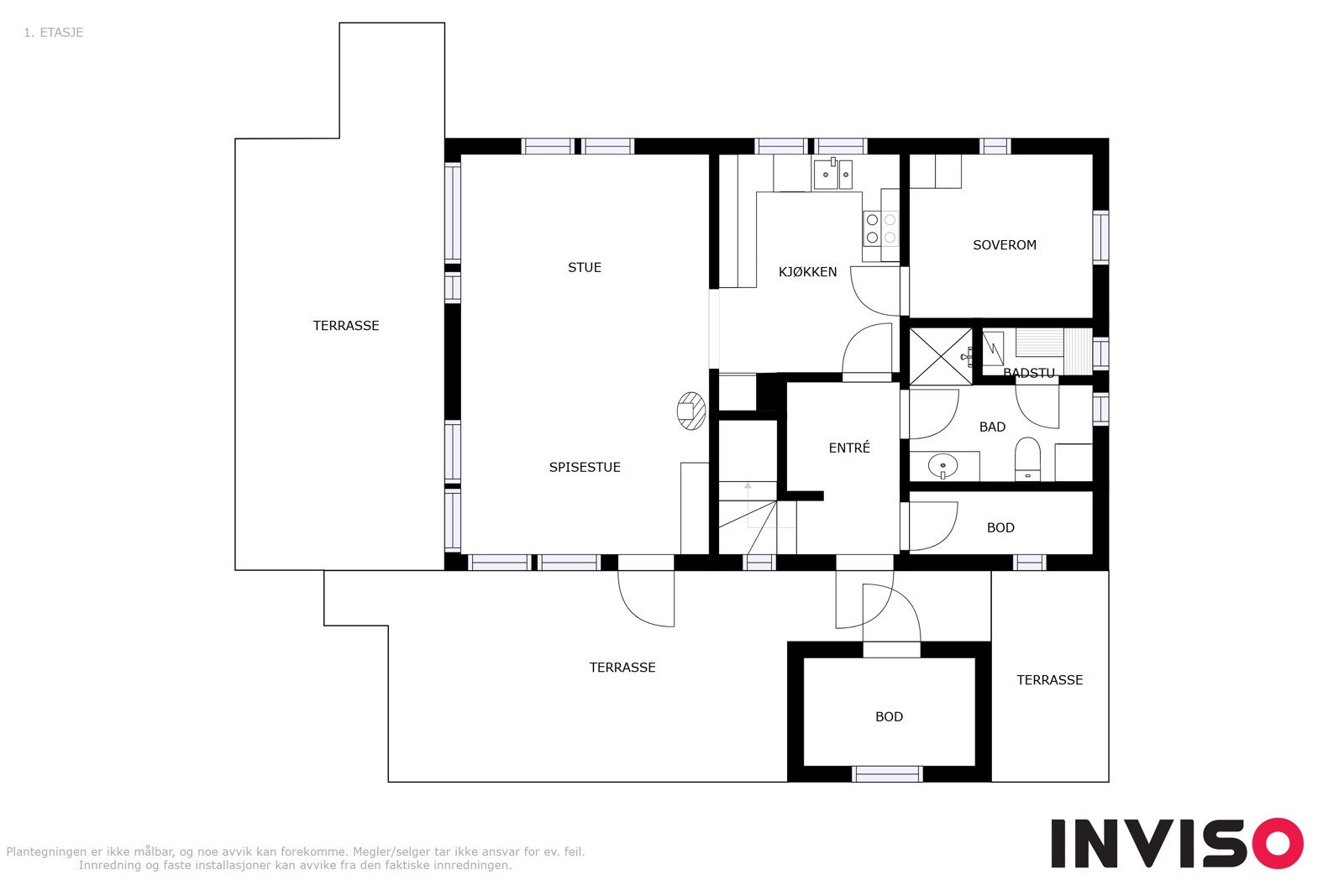Plantegning første etasje. Galleribilde