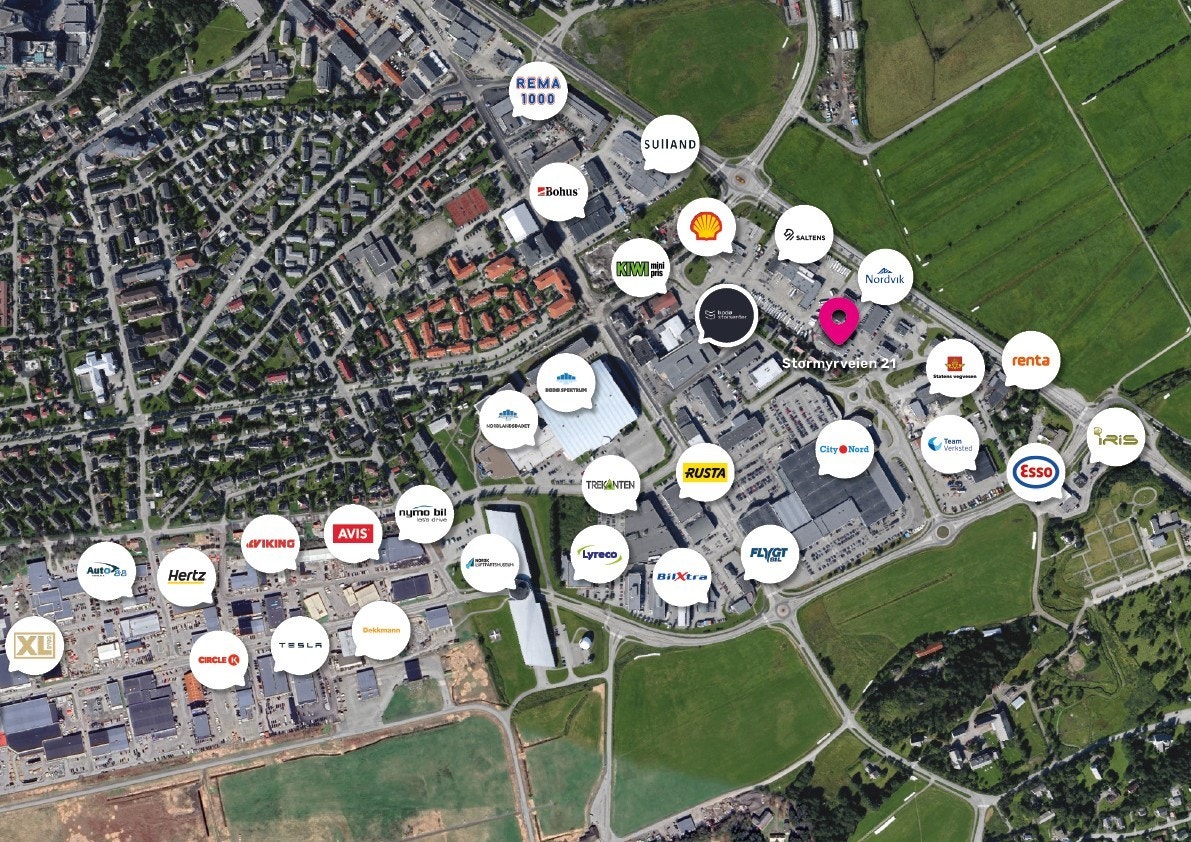 Eiendommen ligger i Stormyrveien 1, 8008 Bodø. Galleribilde