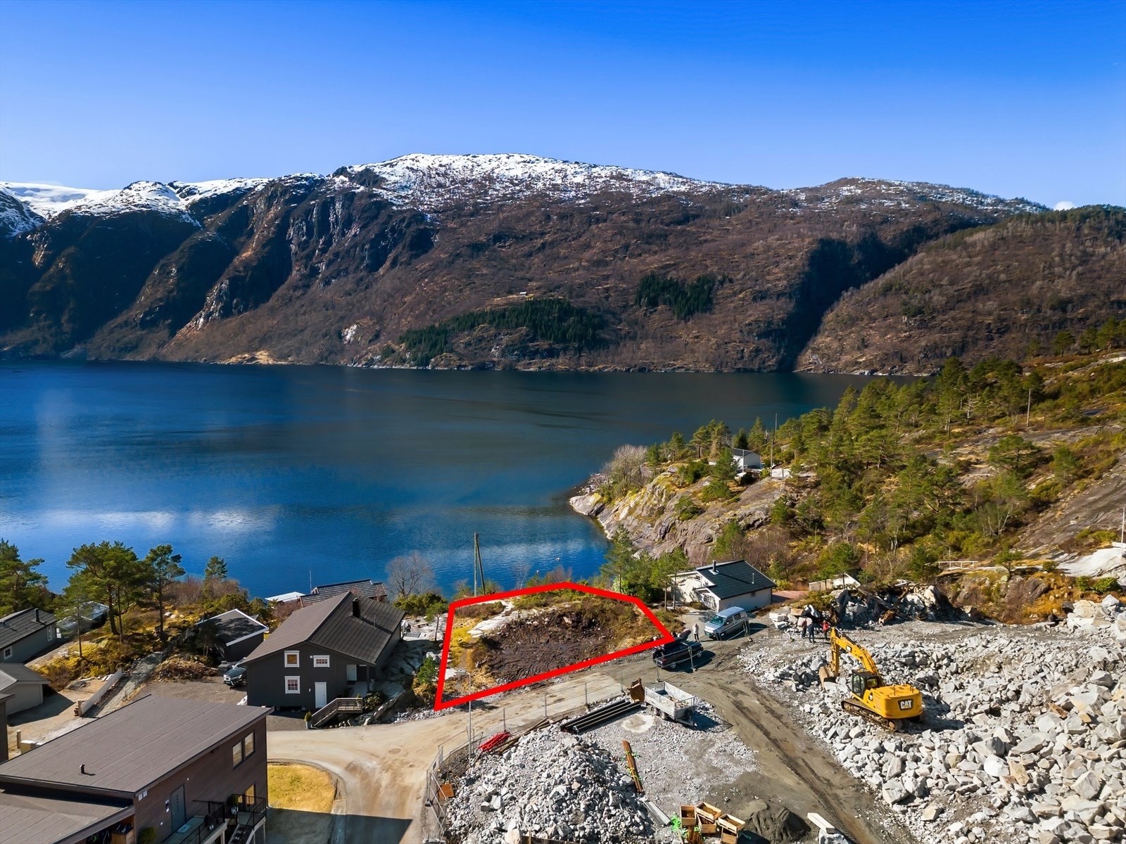 Parsell 1 er ca. 519m2 med prisantydning kr. 850 000,-. Galleribilde