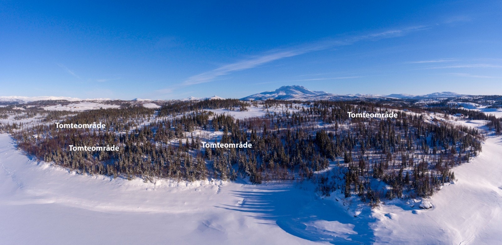 Utsikt mot øst hvor vi ser inn mot Søråsen II rett opp fra Namsvatnet Galleribilde