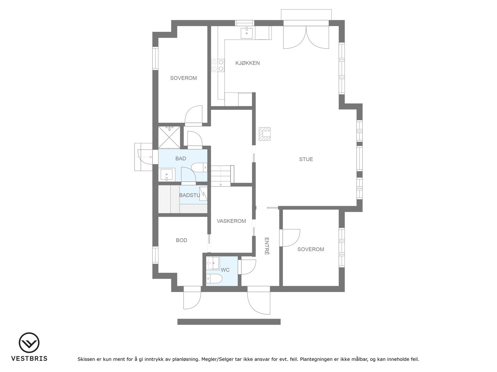 Plantegning 1.etasje Galleribilde