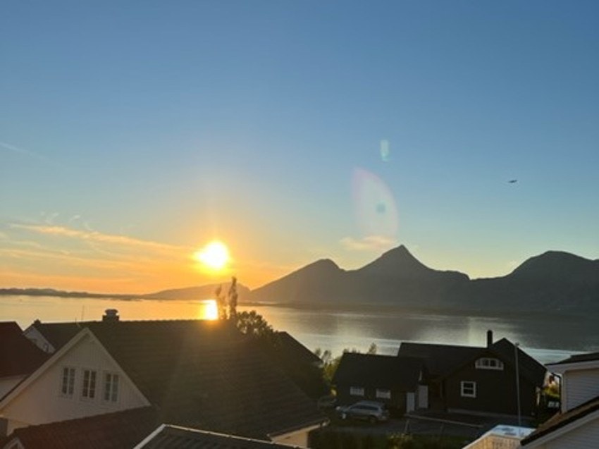 Selgers bilde. Solnedgang over Alstenfjorden Galleribilde