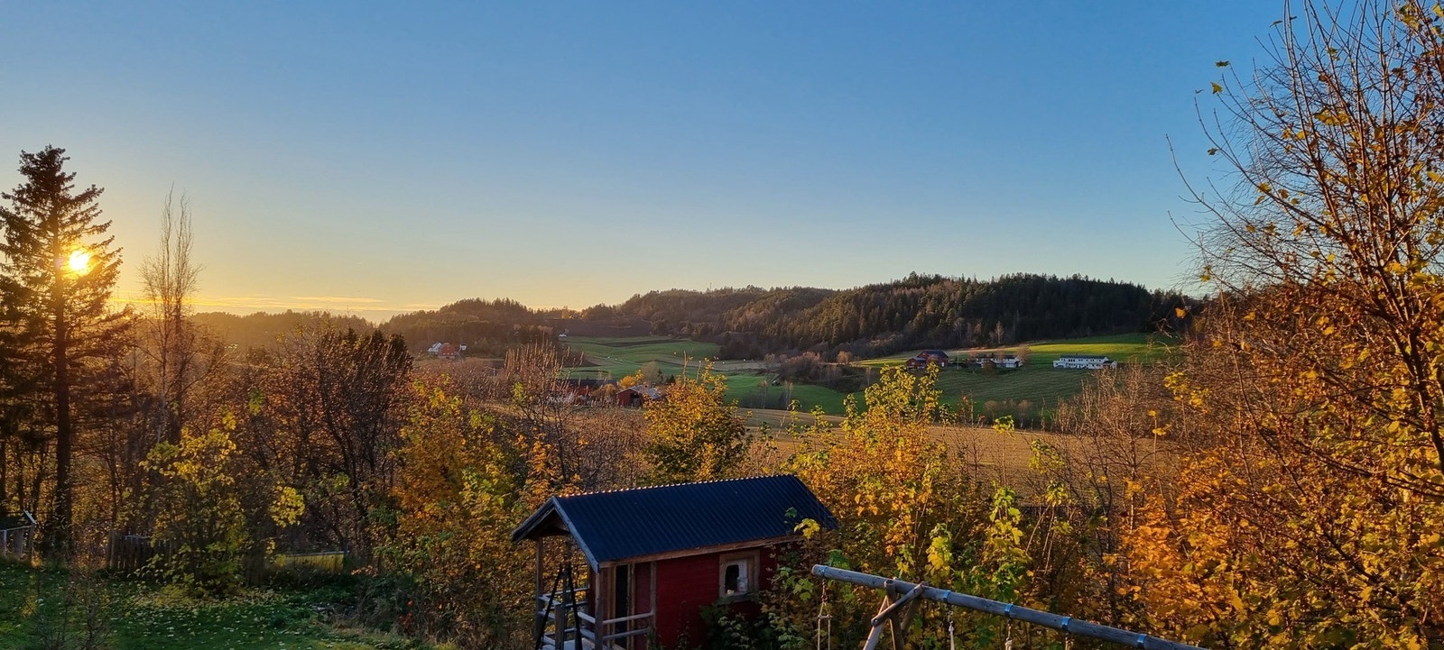 Utsiktbilde tatt på høsten. Galleribilde