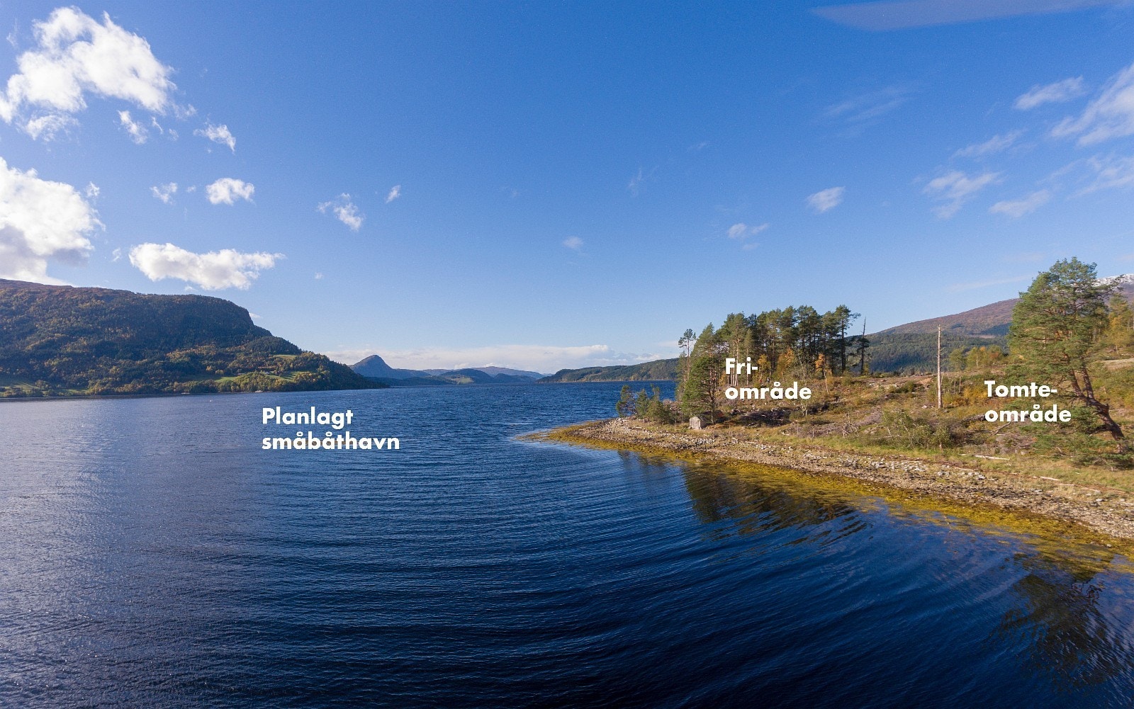 Tomtene i Øygarden Nordvik med helt unik fjordnær beliggenhet ved foten av Trollheimen Galleribilde