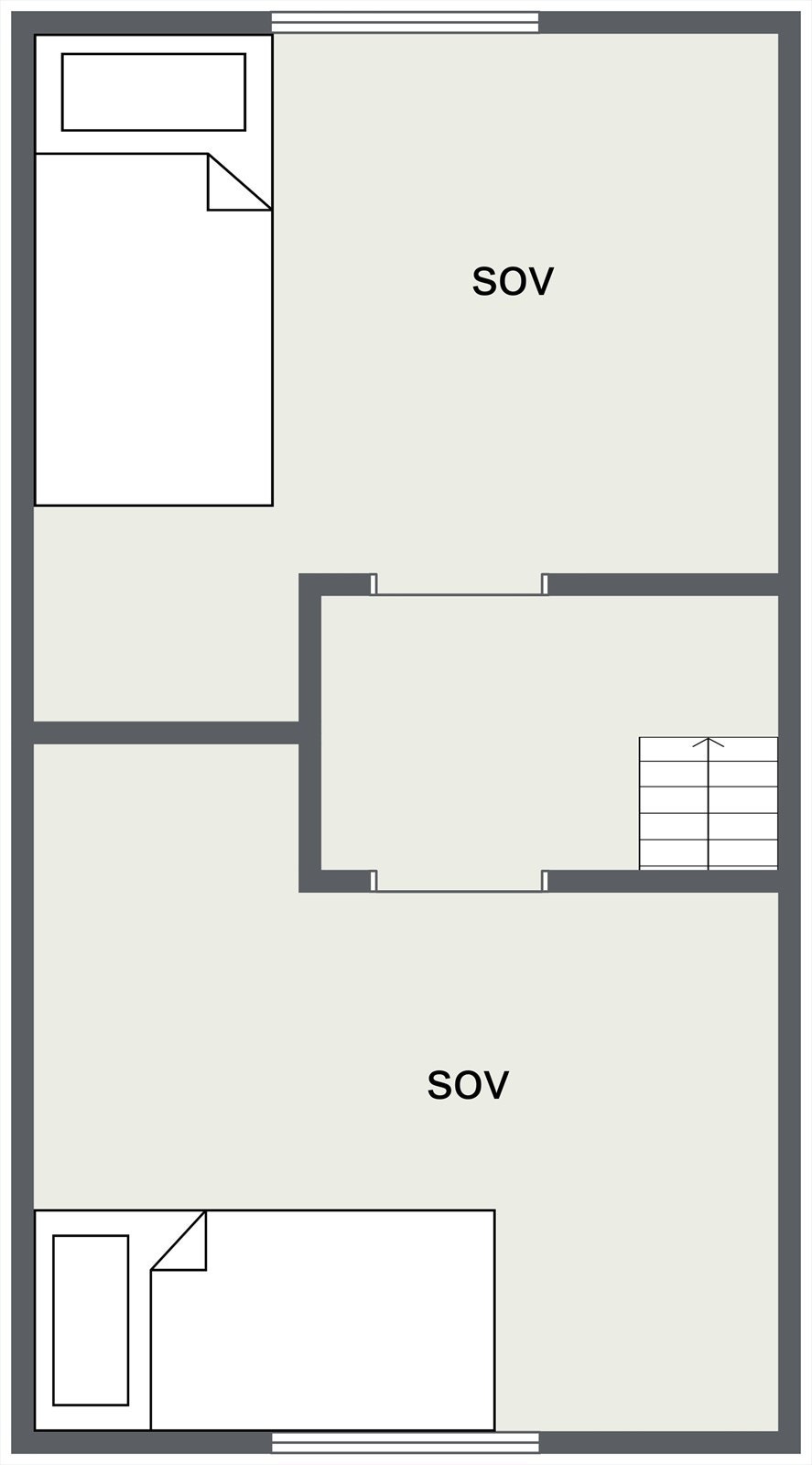 Plantegning loftsetasje. Galleribilde