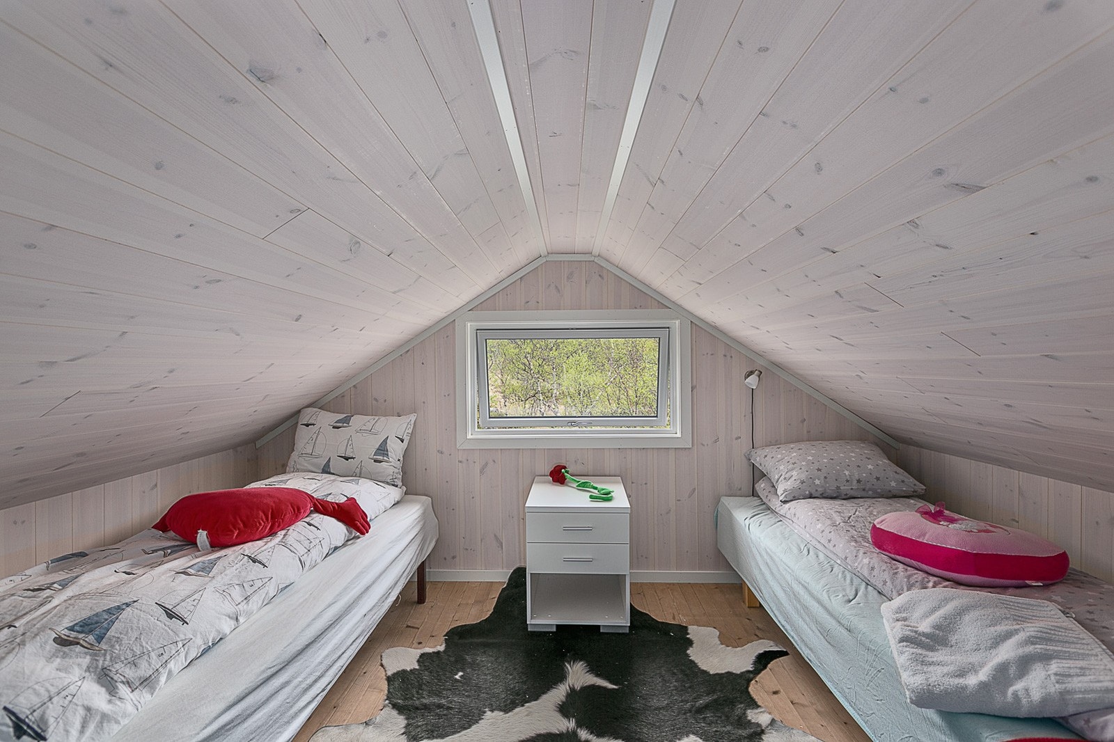 Loft med hems hvor det er liggeplasser. Galleribilde