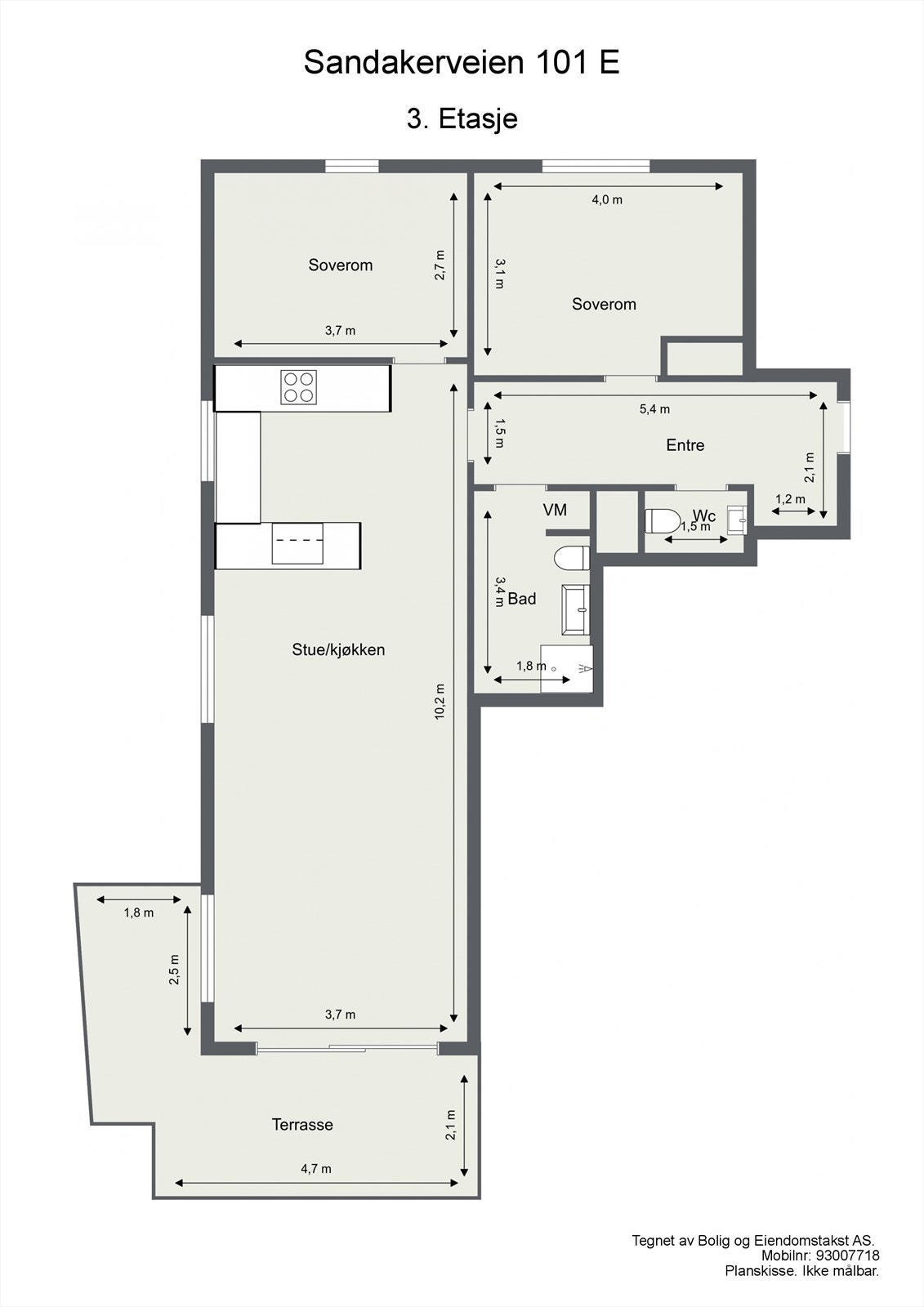 Vi starter med plantegning, så får du orientert deg litt før du ser videre. Galleribilde