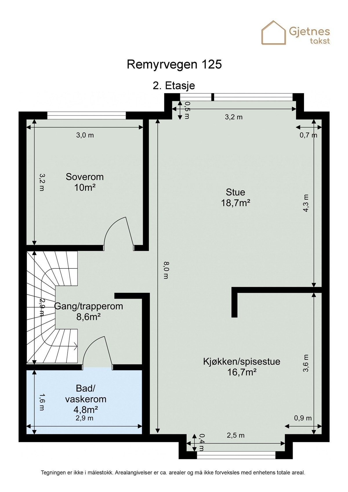Plantegning 2. etasje Galleribilde
