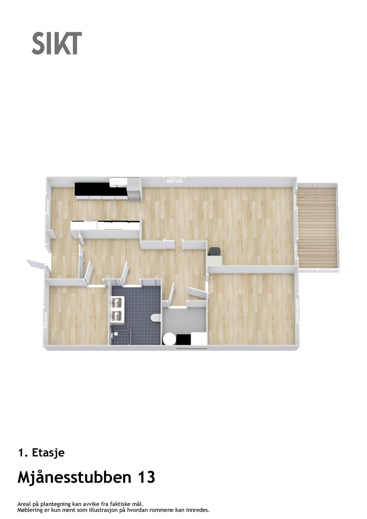 Planskisse 3D Galleribilde