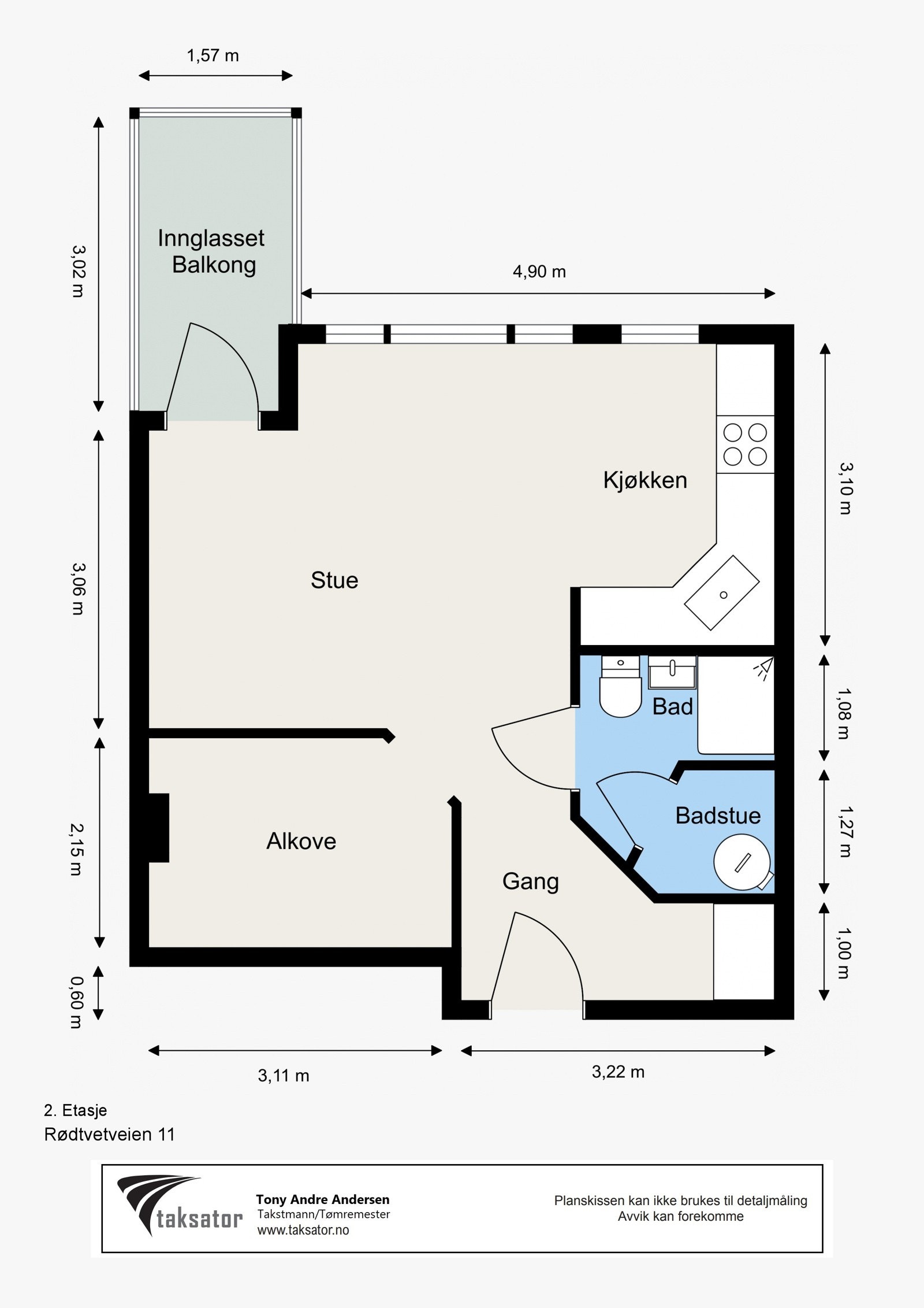 Plantegning - Rødtvetveien 11 Galleribilde