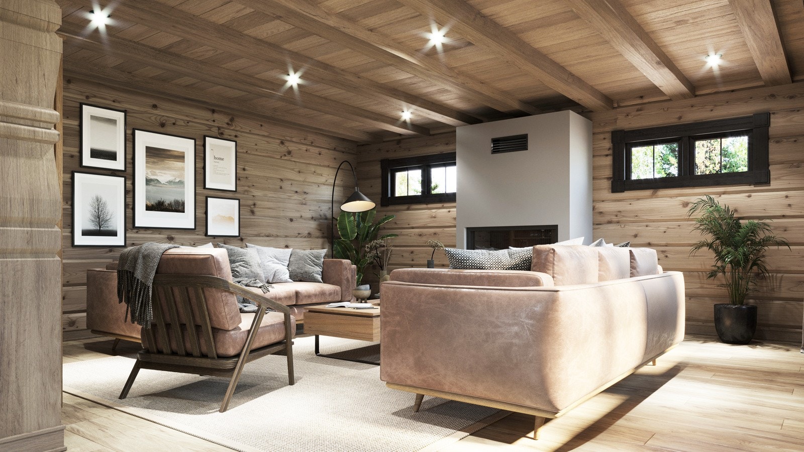 - Massiv peis i stue og flotte detaljer- Galleribilde