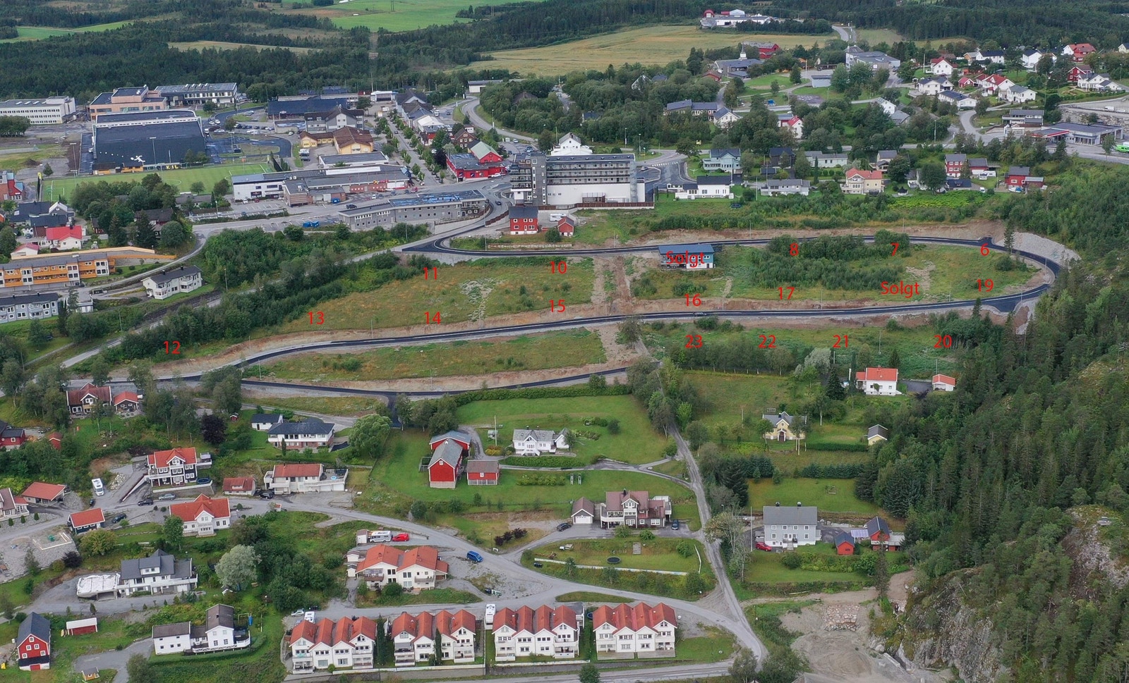 Tomter nummerert Galleribilde