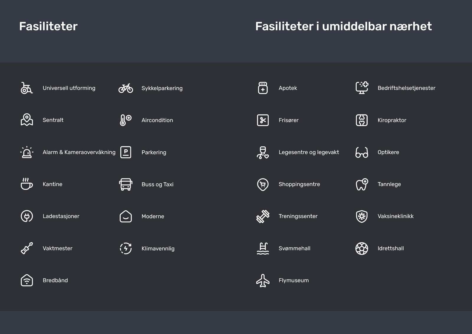 Fasiliteter Galleribilde