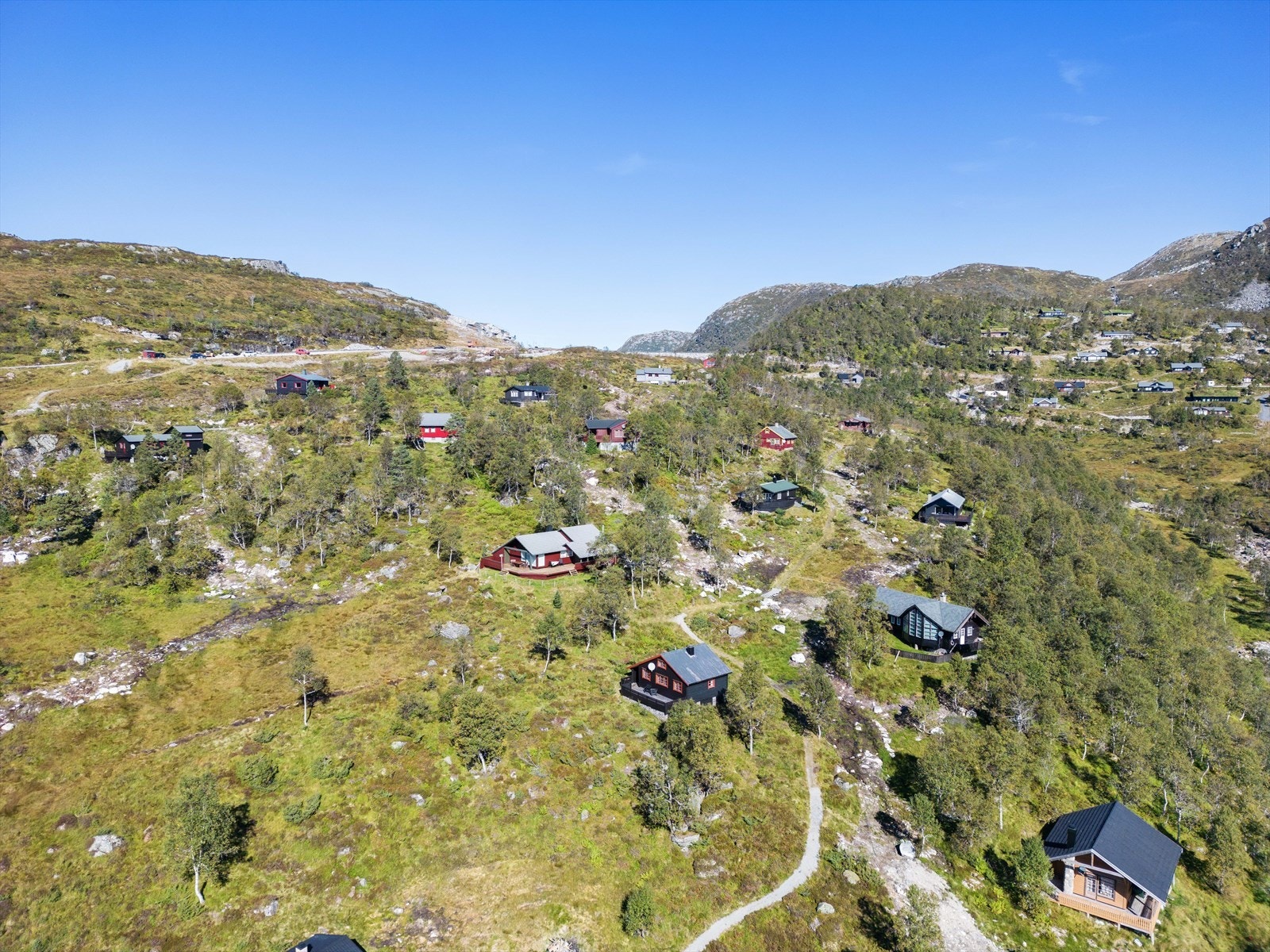 Nydelige naturomgivelser i og rundt hyttefeltet. Galleribilde