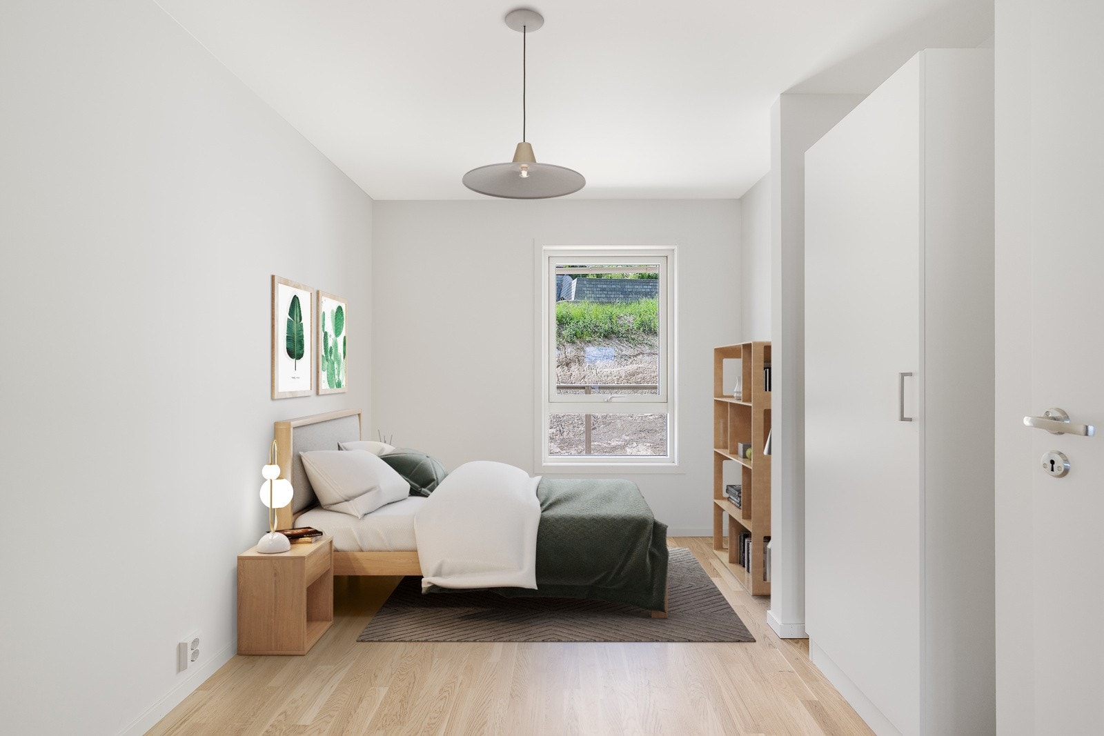 Alle soverommene har parkettgulv, og veggene er malt i lyse, behagelige farger. Galleribilde