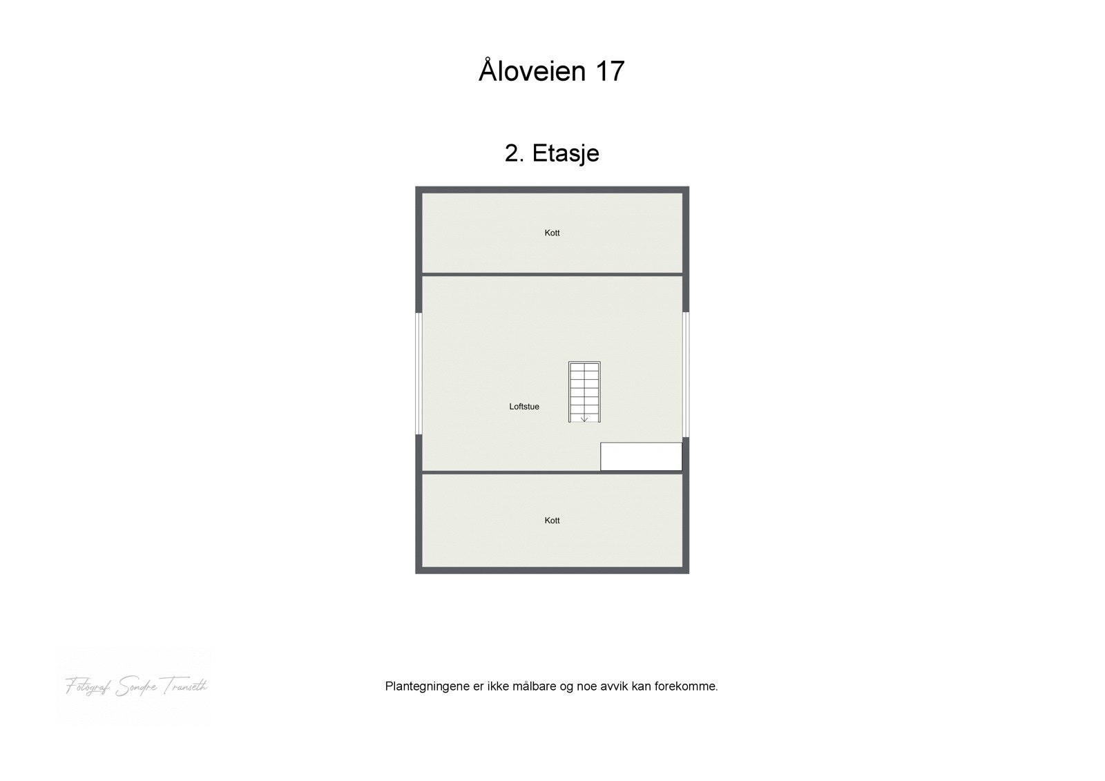 Plantegning loftsetasje i hytten - fra fotograf Galleribilde