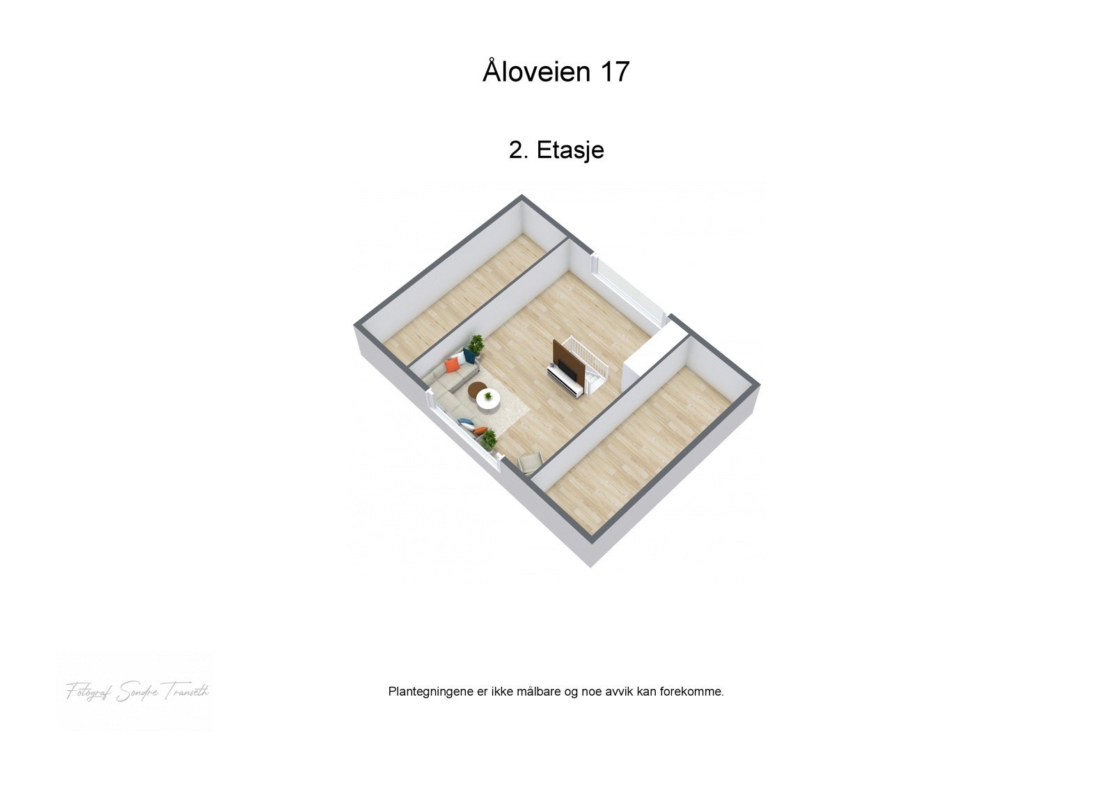 Plantegning loftsetasje i hytten - fra fotograf Galleribilde