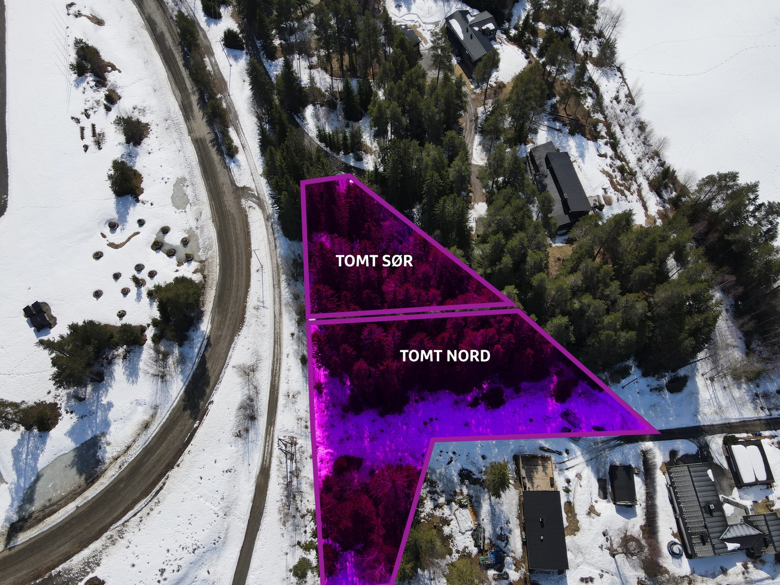 Oversikt - tomt nord og tomt sør Galleribilde