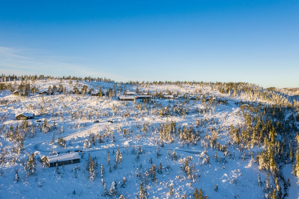 Fjellseterlia - Desember 2020. Bildet viser tomtene 7-24 samt 40 og 41 - konferer megler Galleribilde