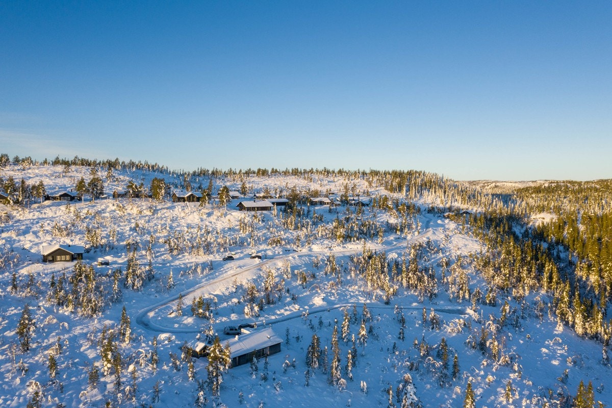 Fjellseterlia - Desember 2020. Bildet viser tomtene 7-24 samt 40 og 41 - koferer megler Galleribilde