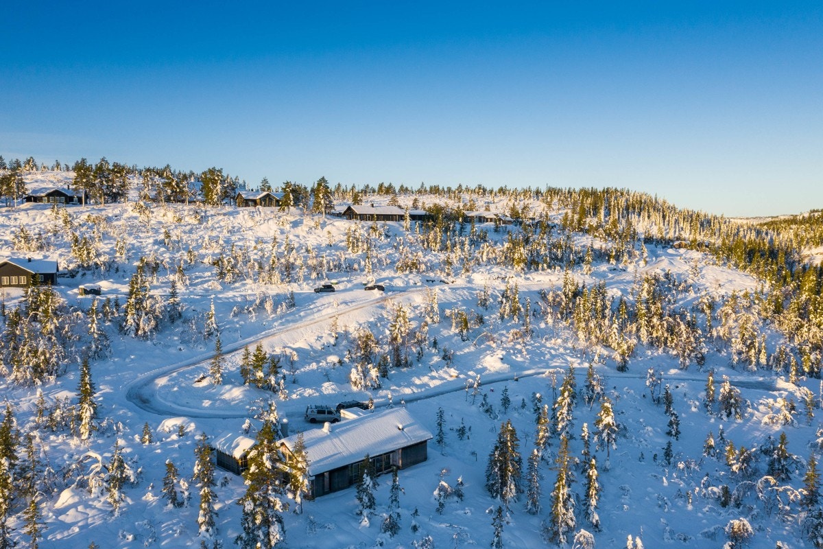 Fjellseterlia - Desember 2020. Bildet viser tomtene 7-24 samt 40 og 41 - konferer megler Galleribilde