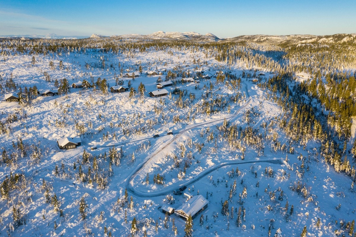 Fjellseterlia - Desember 2020. Bildet viser tomtene 7-24 samt 40 og 41 - konferer megler Galleribilde