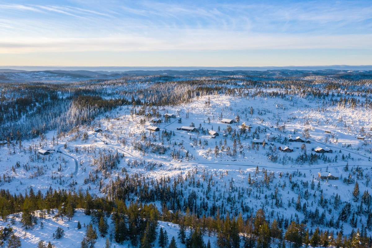 Fjellseterlia - Desember 2020. Bildet viser tomtene 7-24 samt 40 og 41 - konferer megler Galleribilde