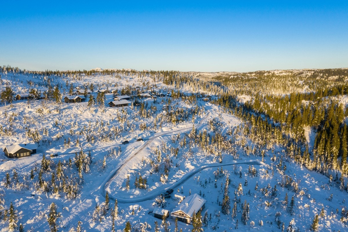 Fjellseterlia - Desember 2020. Bildet viser tomtene 7-24 samt 40 og 41 - konferer megler Galleribilde