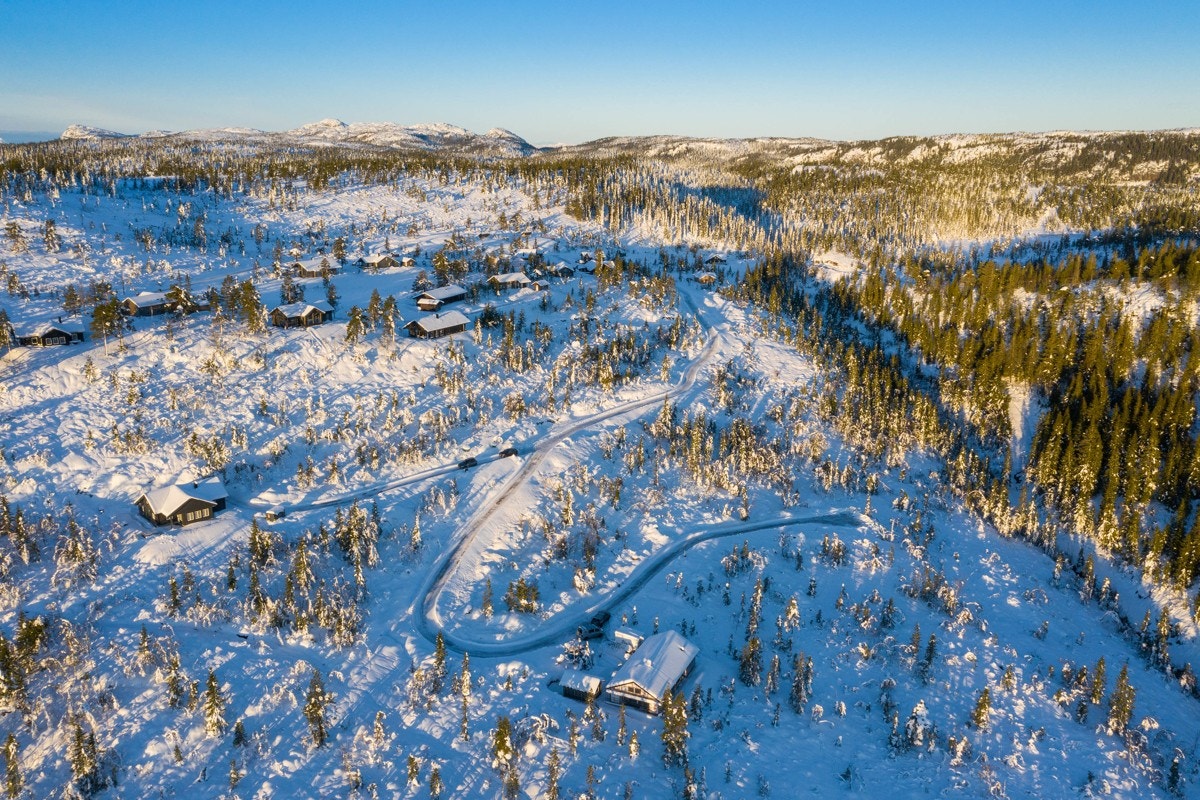 Fjellseterlia - Desember 2020. Bildet viser tomtene 7-24 samt 40 og 41 - konferer megler Galleribilde