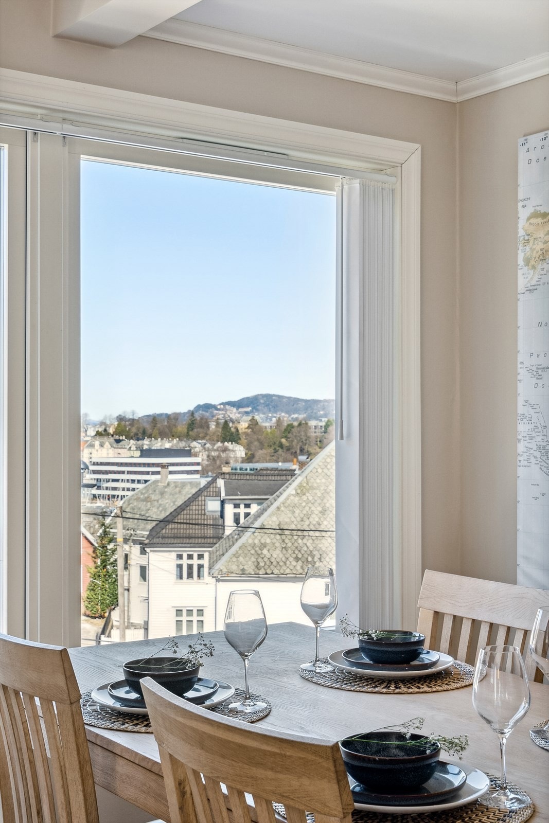 Fin utsikt fra stue mot sentrum Galleribilde