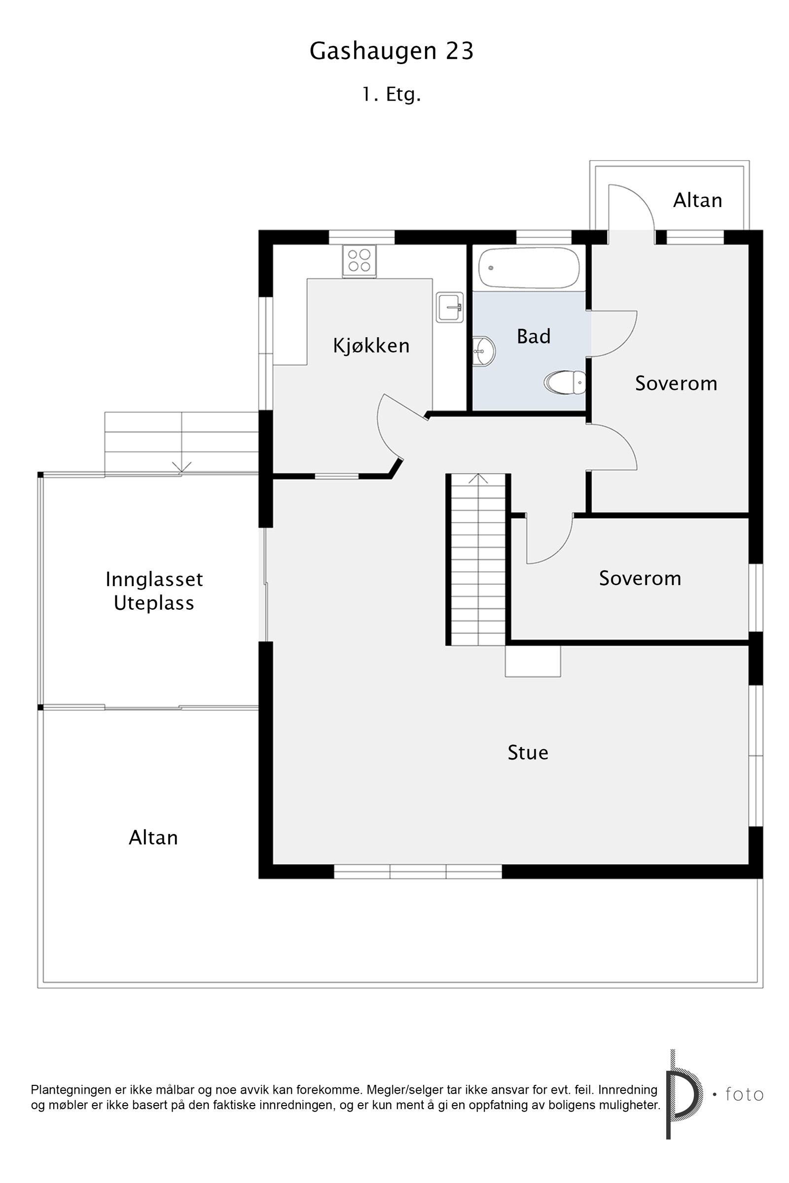 Plantegning første etasje Galleribilde