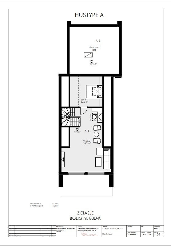 Plantegning 3 etg. Galleribilde