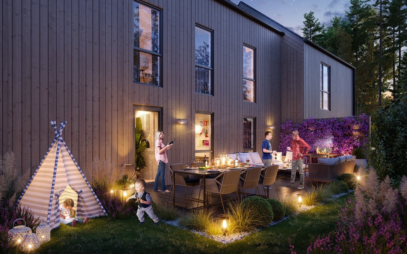 fra gangen i 1 etg er det utgang mot steinsatt platting mot sør. Galleribilde