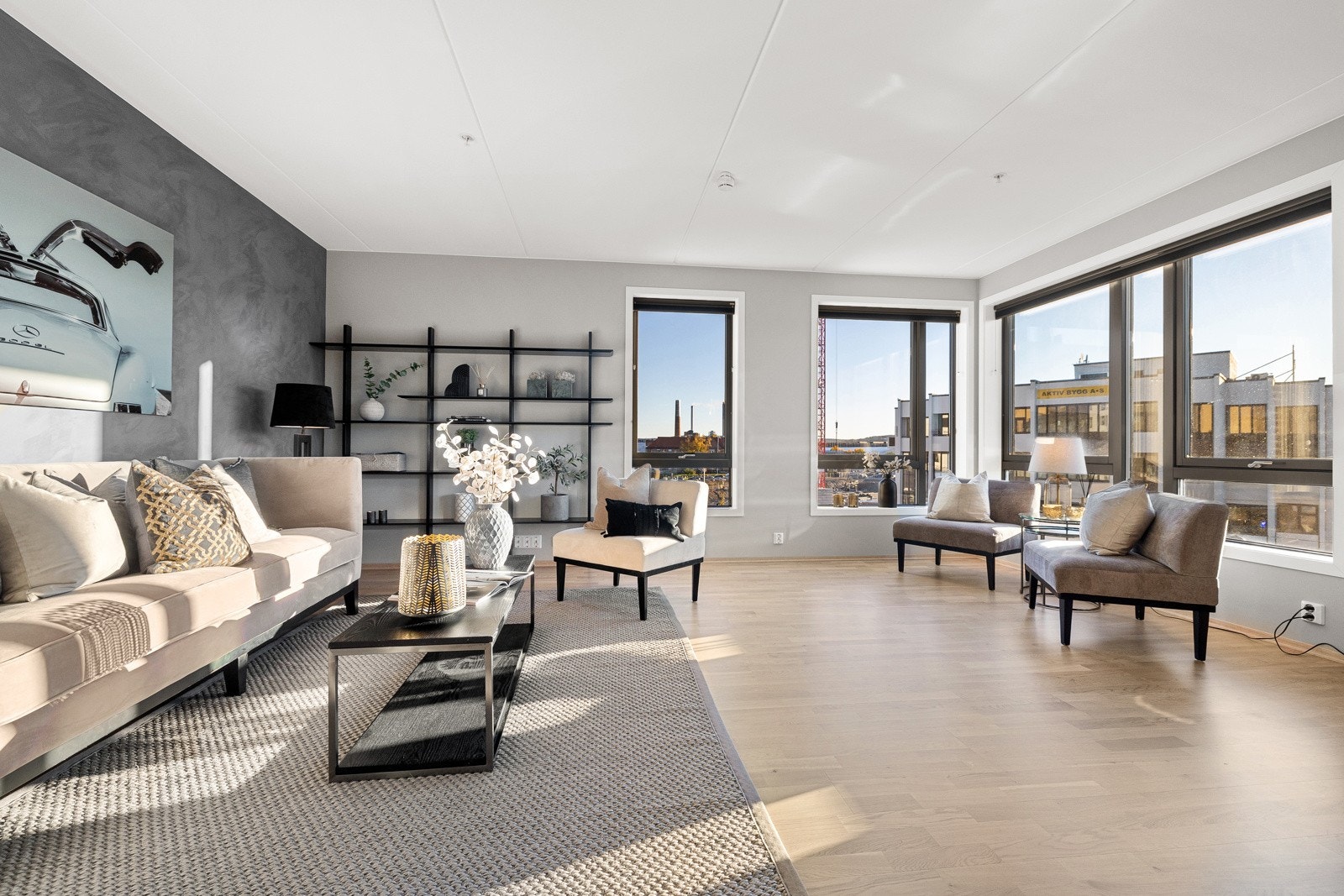 Leiligheten har balansert ventilasjon, som bidrar til et behagelig og godt inneklima. Galleribilde