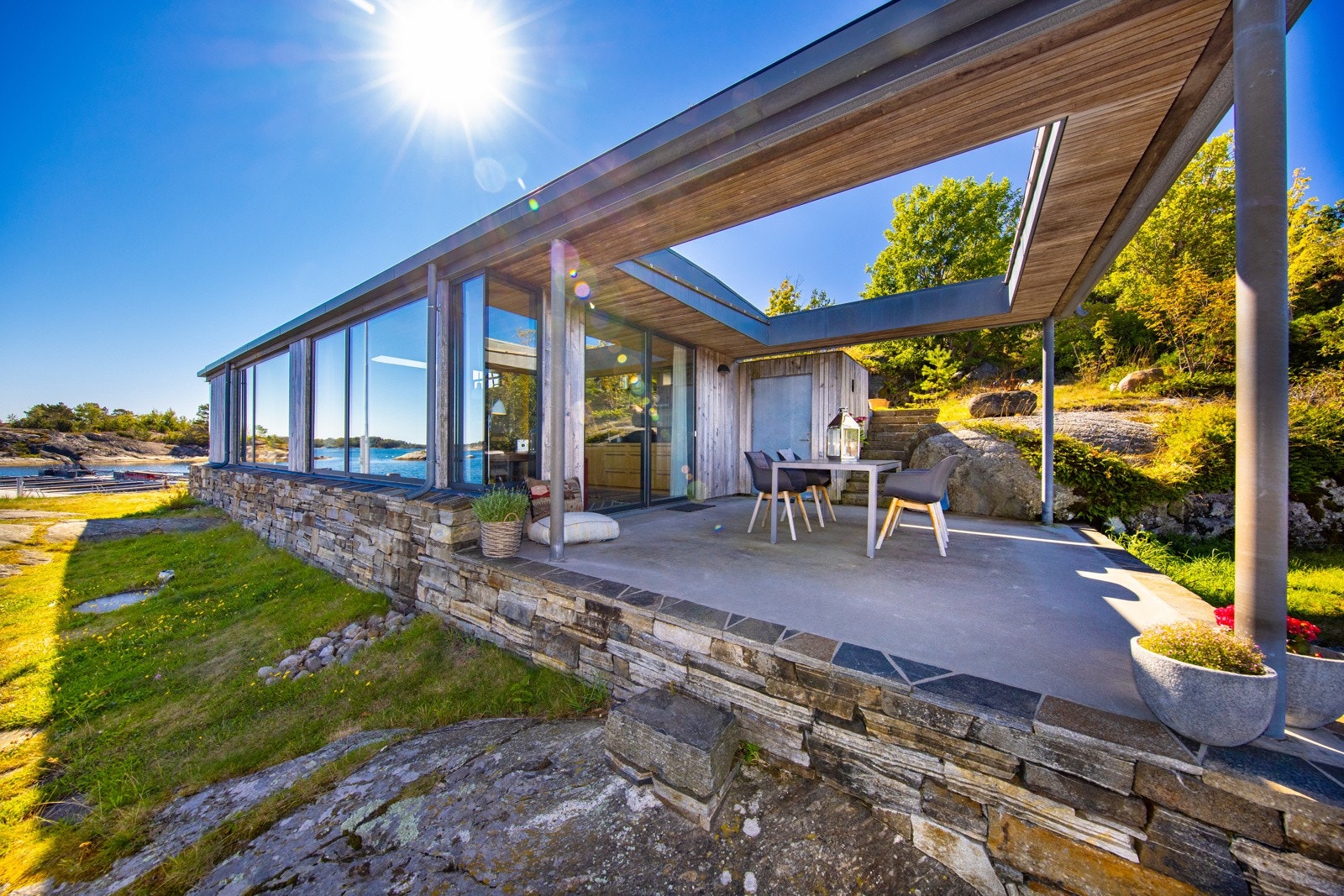 Fokus på vedlikeholdsfrie materialer - betong med naturstensforblending Galleribilde