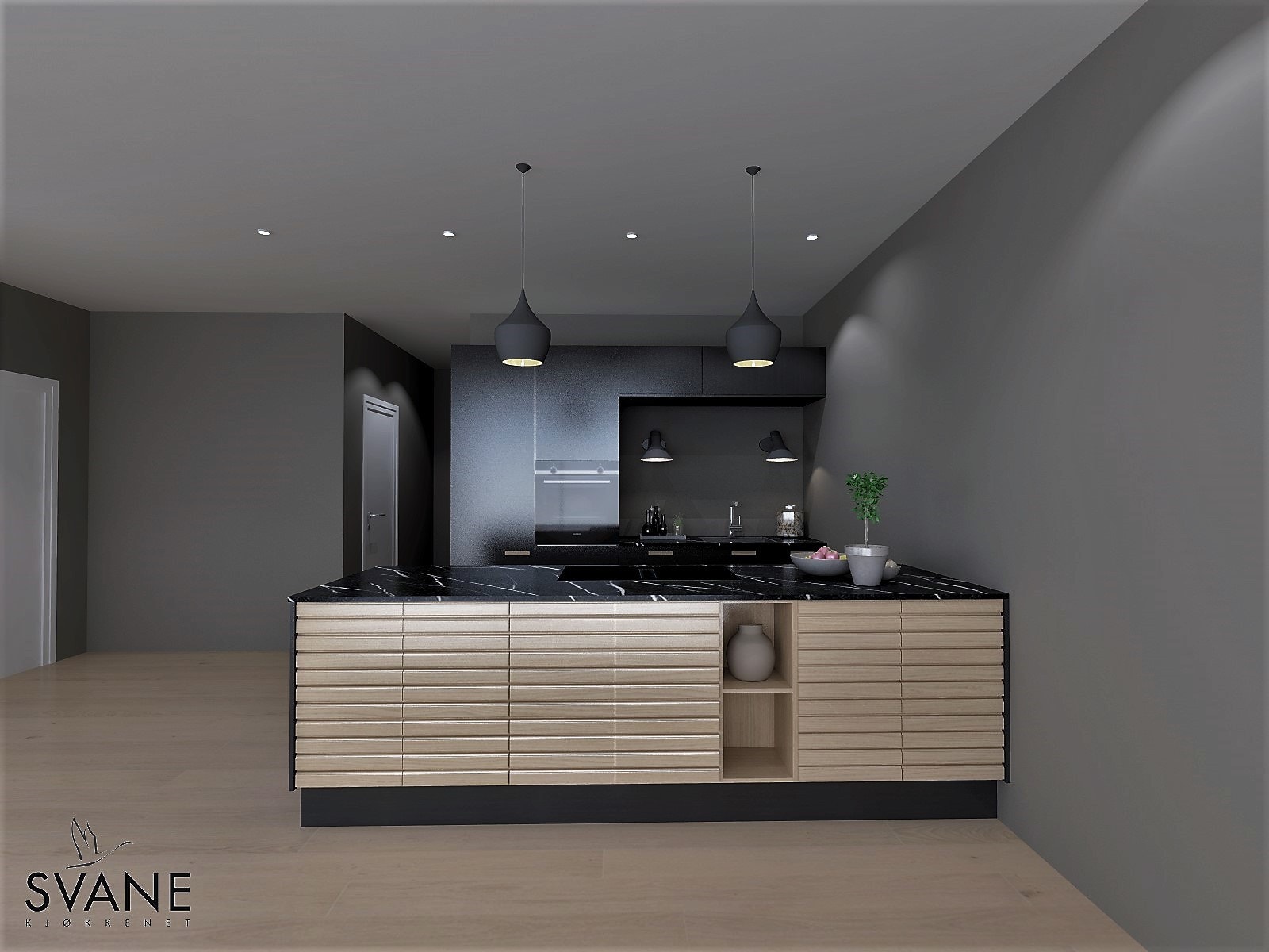 Illustrasjon kjøkken. Avvik kan forekomme. Galleribilde