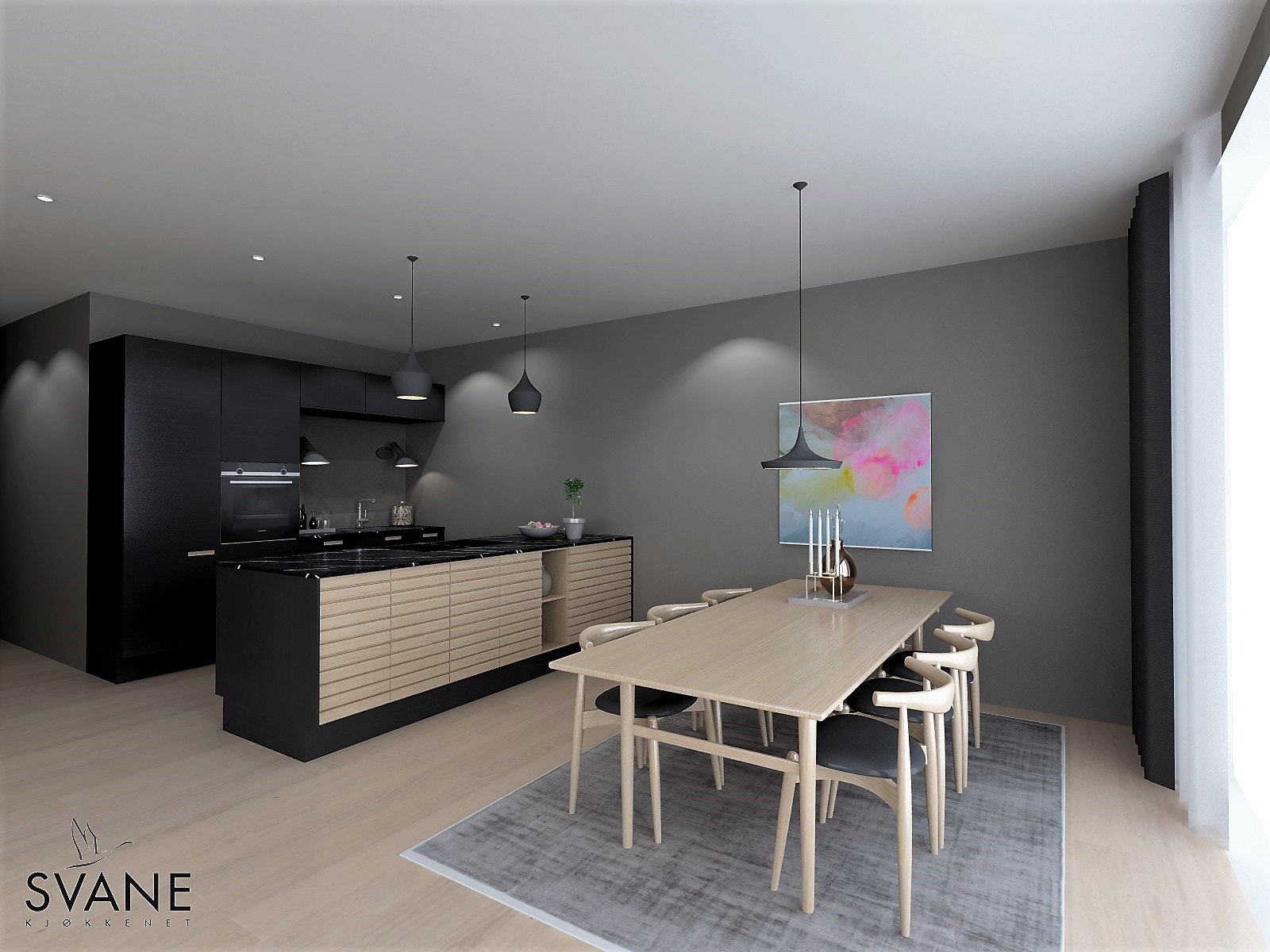 Illustrasjon kjøkken. Avvik kan forekomme. Galleribilde